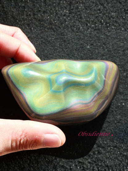 Forme Libre en Obsidienne à Reflets